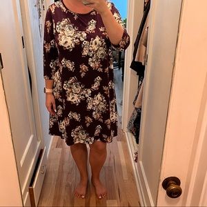 Renee C Floral Long Sleeved Dress.